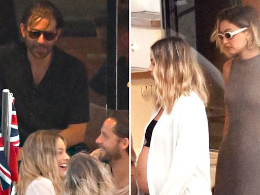 Margot Robbie's Bare Baby Belly Out on Bradley Cooper, Gigi Hadid Double Date