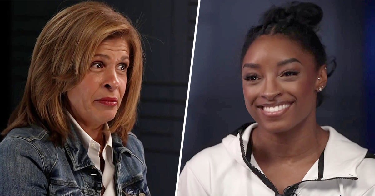 EXCLUSIVE: Simone Biles explains to Team USA that Hoda Kotb is the ‘gymnastics Olympic mother'