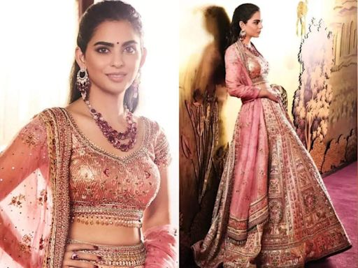 Anant weds Radhika: Is Isha Ambani's Tarun Tahiliani lehenga the new fashion statement? - Times of India