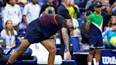 Nick Kyrgios violently smashed 2 rackets after being knocked out of the US Open quarterfinals