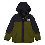 The North Face 北臉 外套 兒童 運動連帽外套 防水透氣 B ANTORA RAIN JACKET 黑綠 NF0A8A48PIB