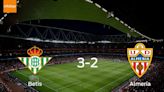 Real Betis se lleva tres puntos después de ganar 3-2 a Almería