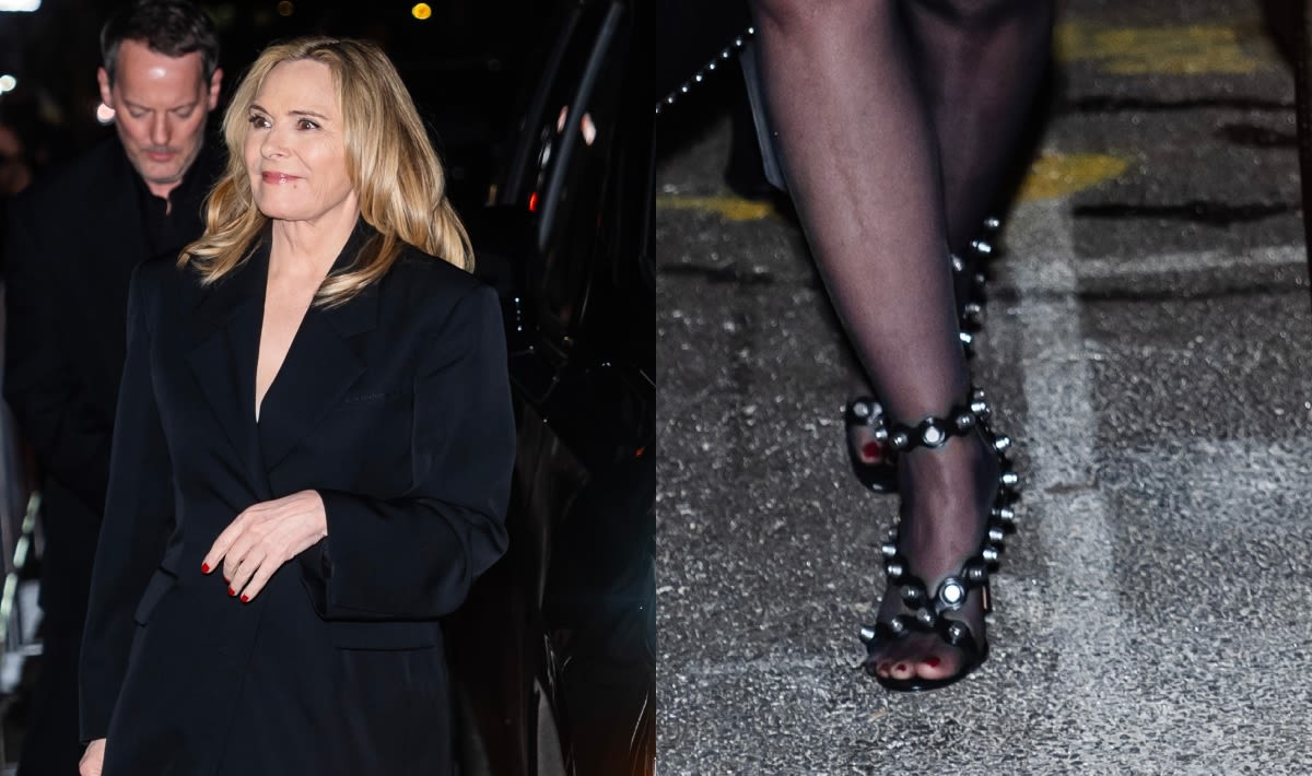Kim Cattrall Gets Studded in Alexander Wang Heels at the Brand’s Fashion Show