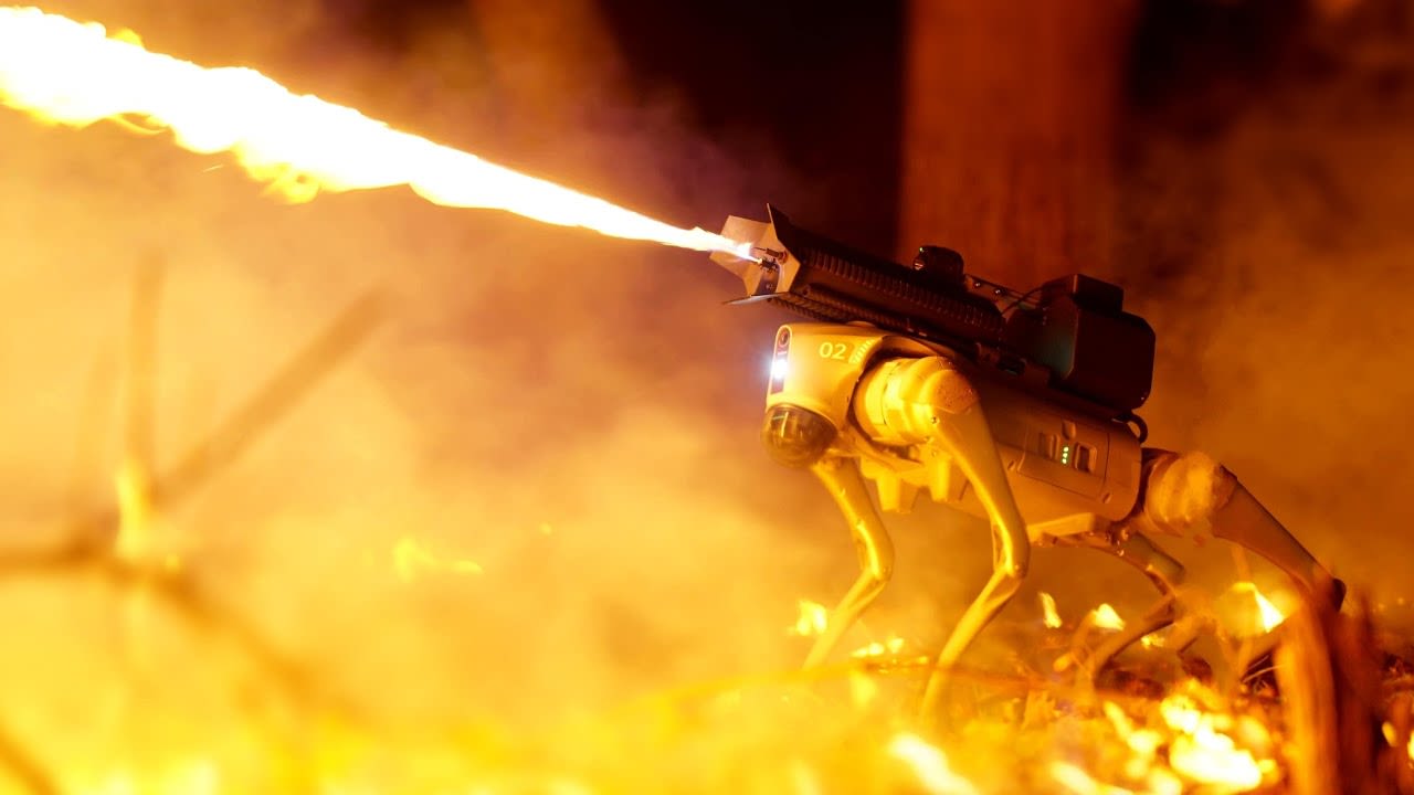 This consumer-grade flamethrowing robot dog is finally available for sale