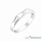 【Just Diamond】18K金鑽石戒指 兩心相悅(寬)對戒_男戒