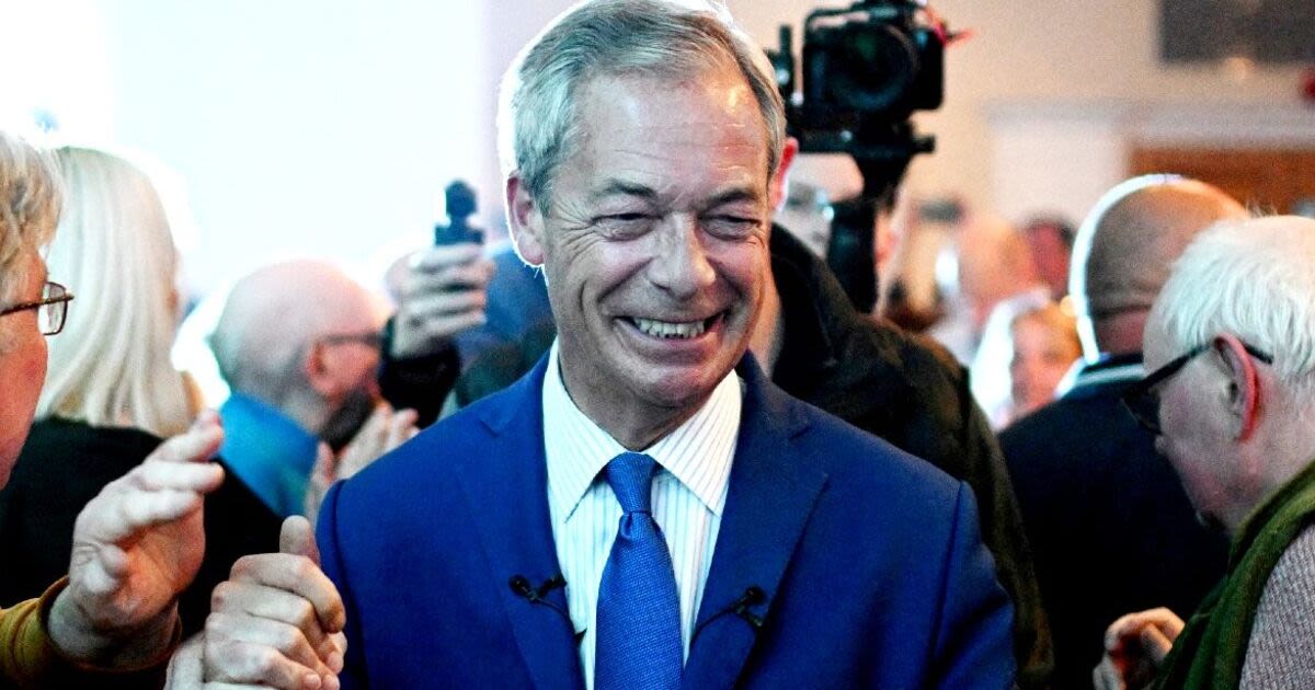 Bombshell new poll puts Nigel Farage's Reform UK ahead of the Tories