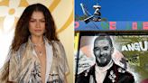 Zendaya Visits L.A. Mural Dedicated to Late 'Euphoria' Costar Angus Cloud After His Death