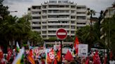 France pension protest held on outskirts of Cannes Film Festival