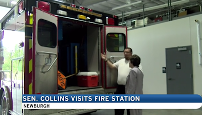 Senator Collins visits Newburgh's new fire station
