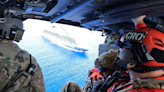 4 USAF Rescue Wing Helicopters Airlift Passengers On Carnival Cruise 350 Miles Off US Coast