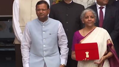 Budget 2024: Finance Minister Nirmala Sitharaman Reaches Ministry Ahead Of Union Budget Presentation; Watch