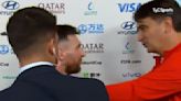 El DT de Croacia interrumpió una entrevista en vivo para felicitar a Lionel Messi
