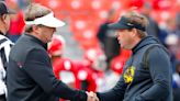 Commentators, TV set for the Georgia-Missouri game