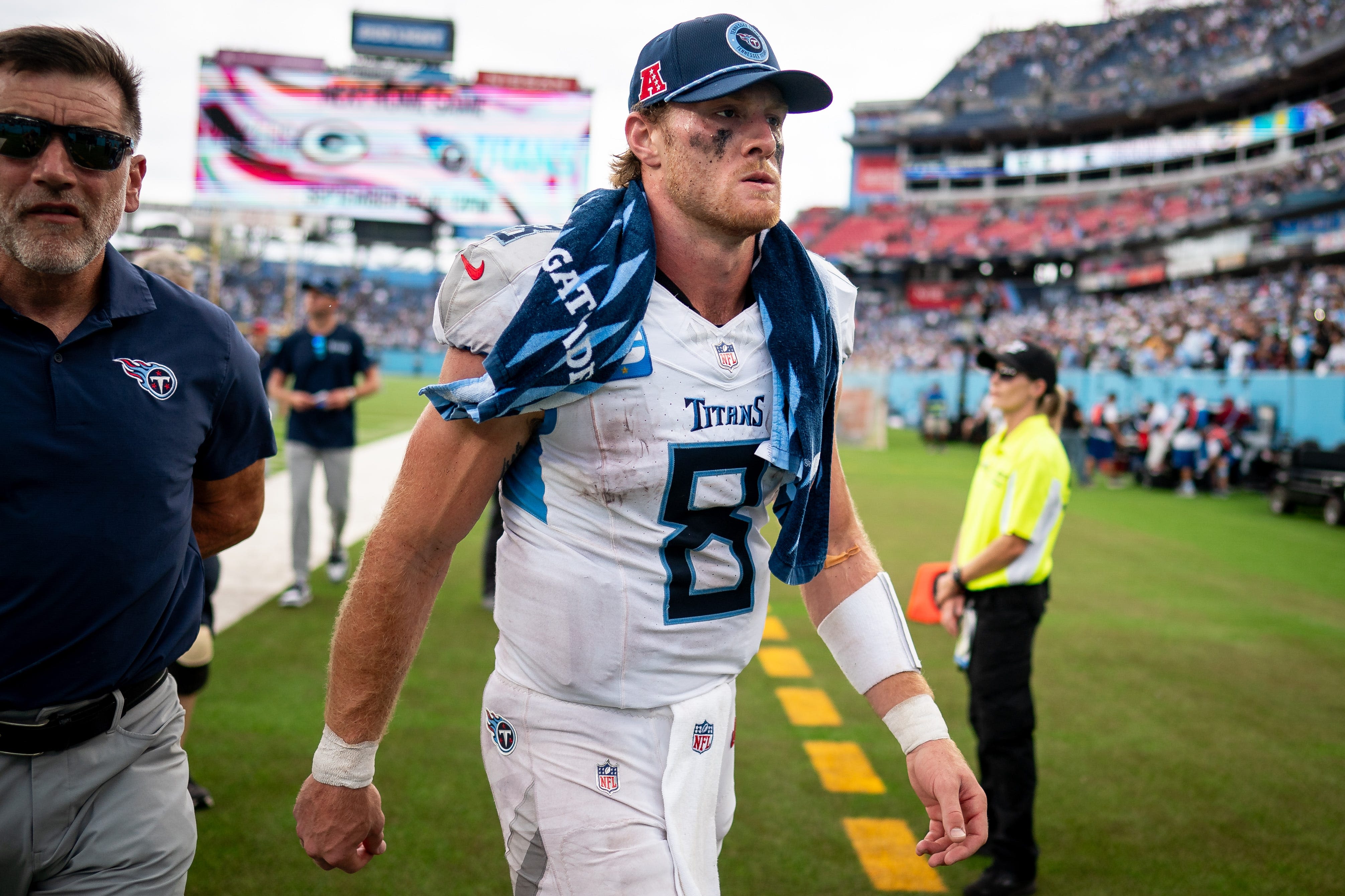 Tennessee Titans' Brian Callahan blunt on 'dumb' Will Levis turnover: 'He knows better'