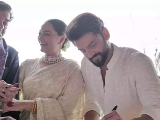 Sonakshi Sinha and Zaheer Iqbal spotted visiting Shatrughan Sinha at Kokilaben Hospital following their wedding | Hindi Movie News - Times of India