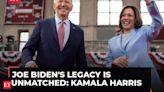 Kamala Harris in first speech after Biden dropped out of presidential race, says 'His legacy is unmatched'