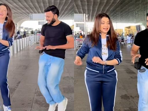 Bhagyashree Recreates Maine Pyar Kiya Song Dil Deewana's Iconic Hook-Step With Pap At Mumbai Airport (VIDEO)