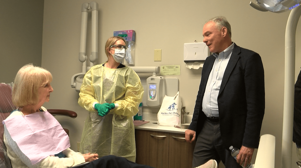 Sen. Kaine tours Appalachian Highlands Dental Center