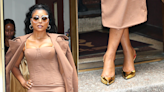 Taraji P. Henson Shines Bright in Gold Maison Ernest Mules for NBCUniversal Upfront