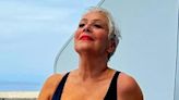Denise Welch shows off ageless figure in plunging swimsuit after Ofcom row
