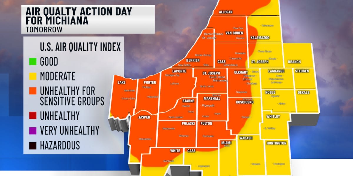 Air Quality Action Day issued for parts of Michiana on Saturday