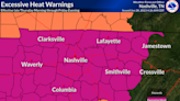 Excessive heat warning issued for Nashville, Middle Tennessee Thursday, Friday