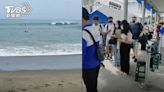 屏東衝浪客趁發布海警前衝一波 外地遊客不畏風雨赴小琉球