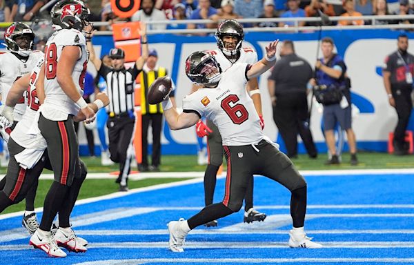 Baker Mayfield's rushing touchdown helps lift Bucs to narrow victory over Lions