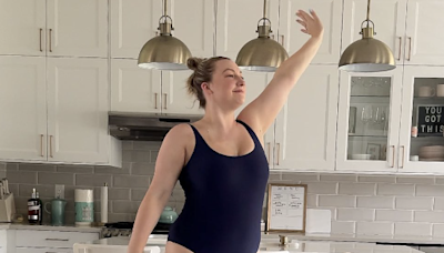 Mom Goes Viral For Olympic Gymnastics Tricks in Her Kitchen