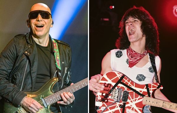 Joe Satriani has seemingly switched out his Ibanez guitars to play Van Halen material on the Best of All Worlds Tour