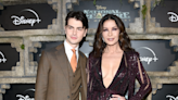 Catherine Zeta-Jones dazzles in plunging, semi-sheer jumpsuit at premiere with son
