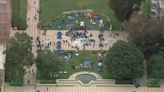 Pro-Palestinian demonstrators take over plaza at UCLA