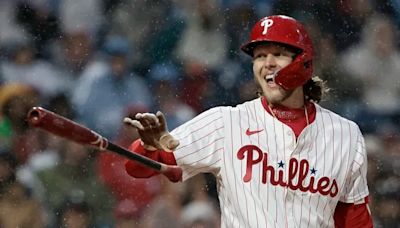 Phillies crush San Francisco Giants; Alec Bohm says he’s ‘good’ after spill in the rain