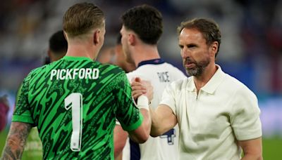 Jordan Pickford and Declan Rice thank departing England boss Gareth Southgate