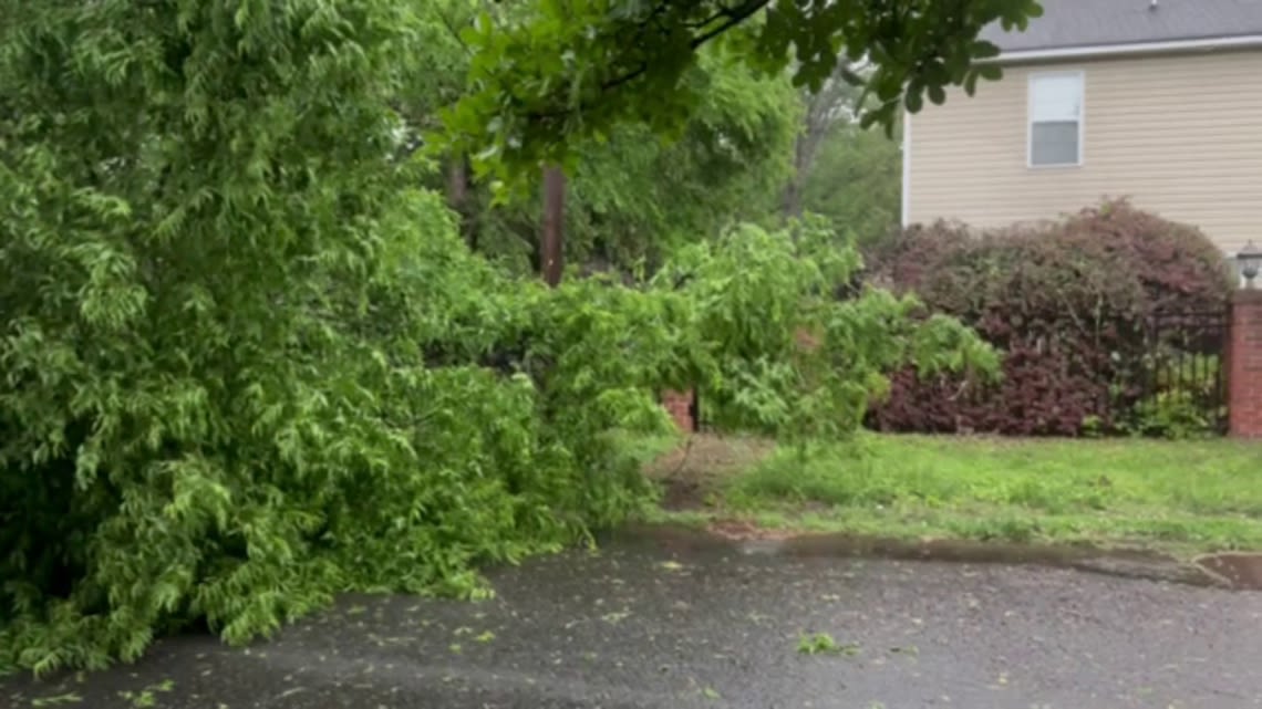 Widespread power outages reported as strong storms move through the Charlotte area