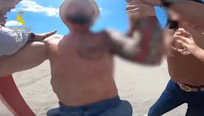 Dramatic moment Scottish Tinder rape suspect is arrested on Costa del Sol beach