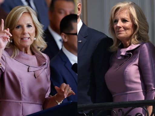 Jill Biden Repurposes Satin Purple Dress for the 12th Anniversary of DACA at White House