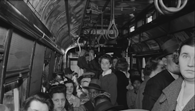 A packed Baltimore trolley illustrates the ups and downs of US public transit