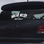 【小韻車材】GOLF BREAK NECKS VW 福斯 車貼 JDM 汽車 貼紙 防水 後擋玻璃