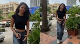Disha Patani shows casual is the new chic as she walks in a simple black T-shirt and jeans