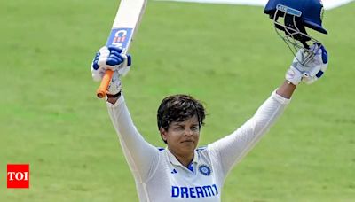 Shafali Verma smashes fastest women's Test double century against South Africa | Cricket News - Times of India