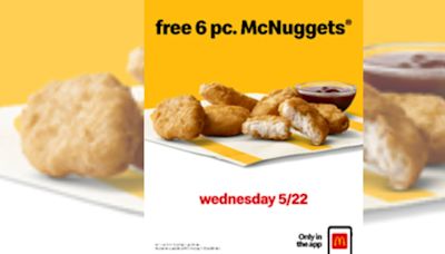 Cincinnatians can get a free 6 pc. McNugget - ‘no strings attached’