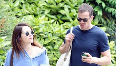 The Crown actress Claire Foy cuts a dresses down on the casual stroll