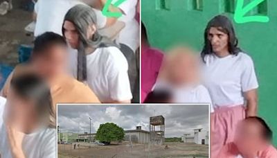 Prisoners disguise themselves with fake breasts and wigs