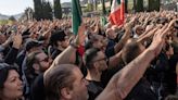 Thousands Of Neo-Fascists Pay Tribute To Mussolini At His Crypt
