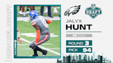 Eagles select Houston Christian University LB Jalyx Hunt with the No. 94 overall pick