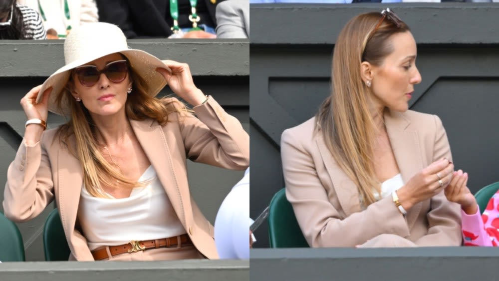 Jelena Djokovic Suits Up in Neutrals for Husband Novak Djokovic’s Wimbledon 2024 Tennis Championships Day Four Match