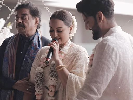 Sonakshi Sinha and Zaheer Iqbal exchange vows in presence of family and friends in new video; watch here