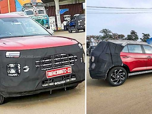 Hyundai Alcazar Facelift Spied At Fuel Station - ADAS Among Key Updates