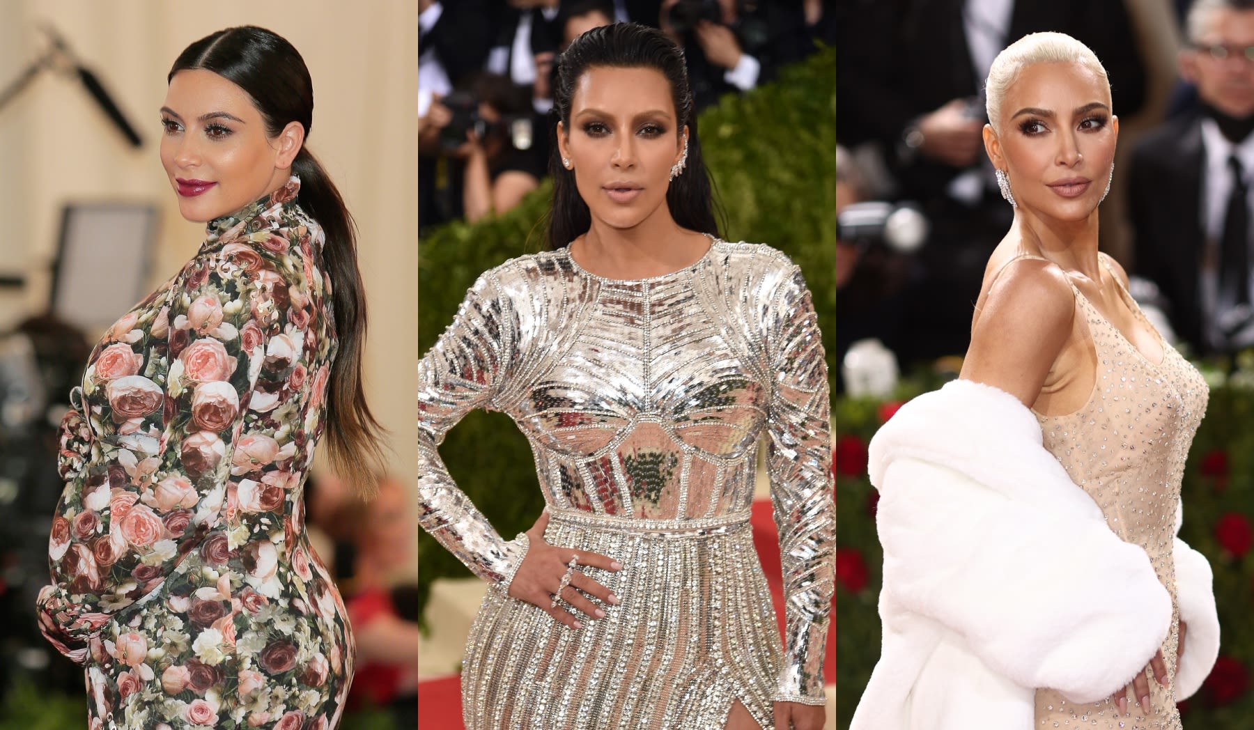 Kim Kardashian’s Met Gala Transformation Throughout the Years: From Floral Givenchy to Gold Versace and More